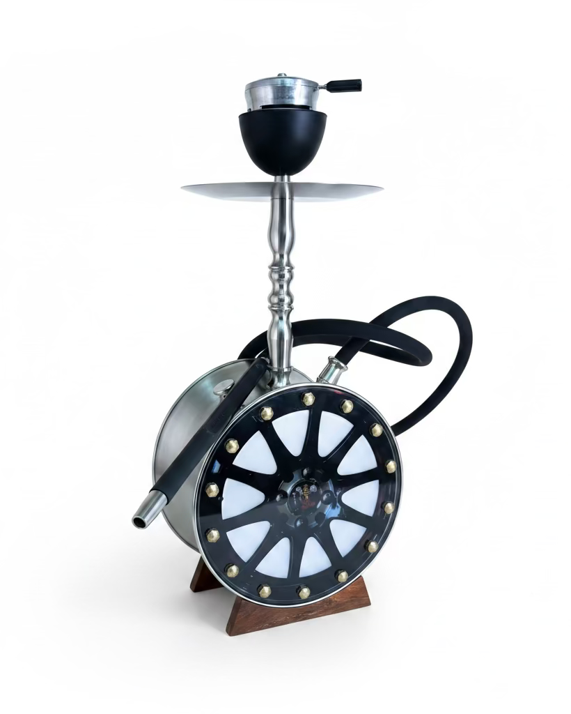 Black Car Wheel Shisha Pot