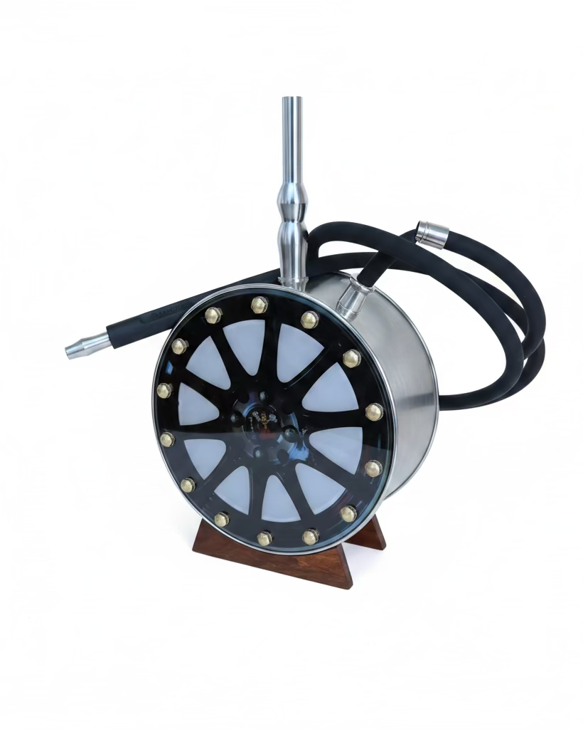 Black Car Wheel Shisha Pot