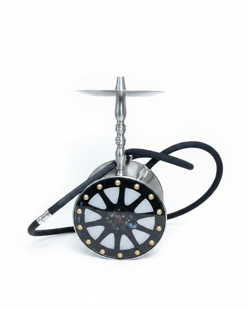 Black Car Wheel Shisha Pot