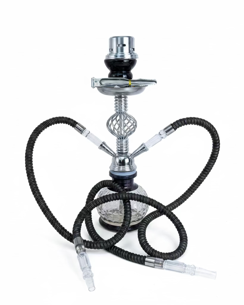 Black & Silver Mini Shisha Pot