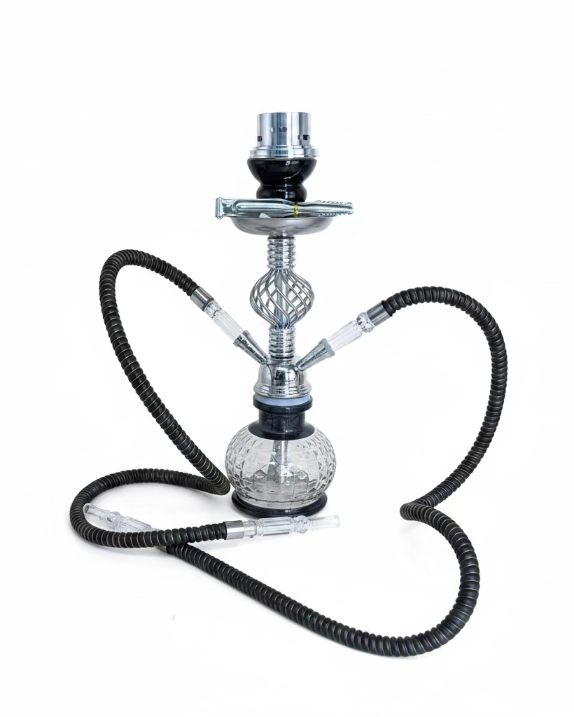 Black & Silver Mini Shisha Pot
