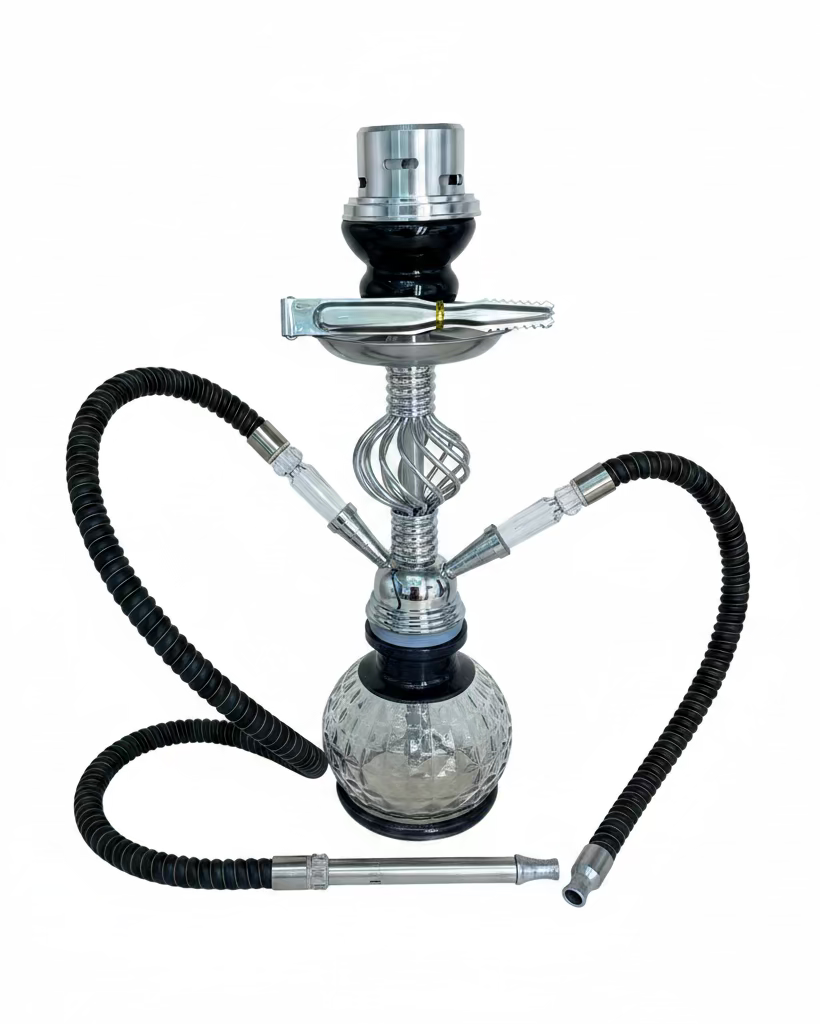 Black & Silver Mini Shisha Pot