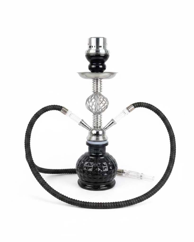 Black & Silver Mini Shisha Pot
