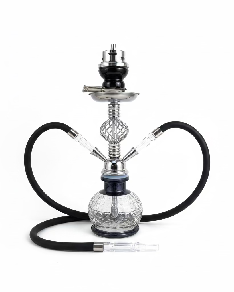Black & Silver Mini Shisha Pot