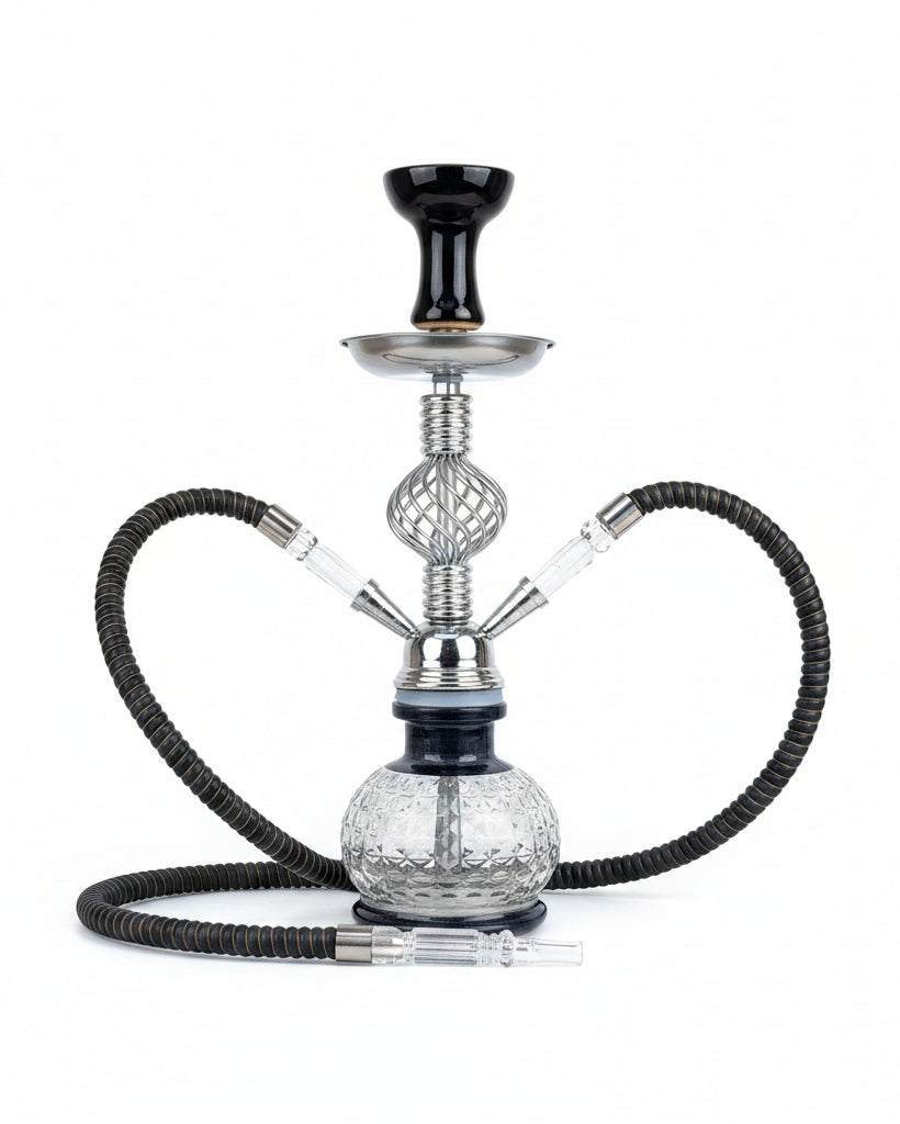 Black & Silver Mini Shisha Pot