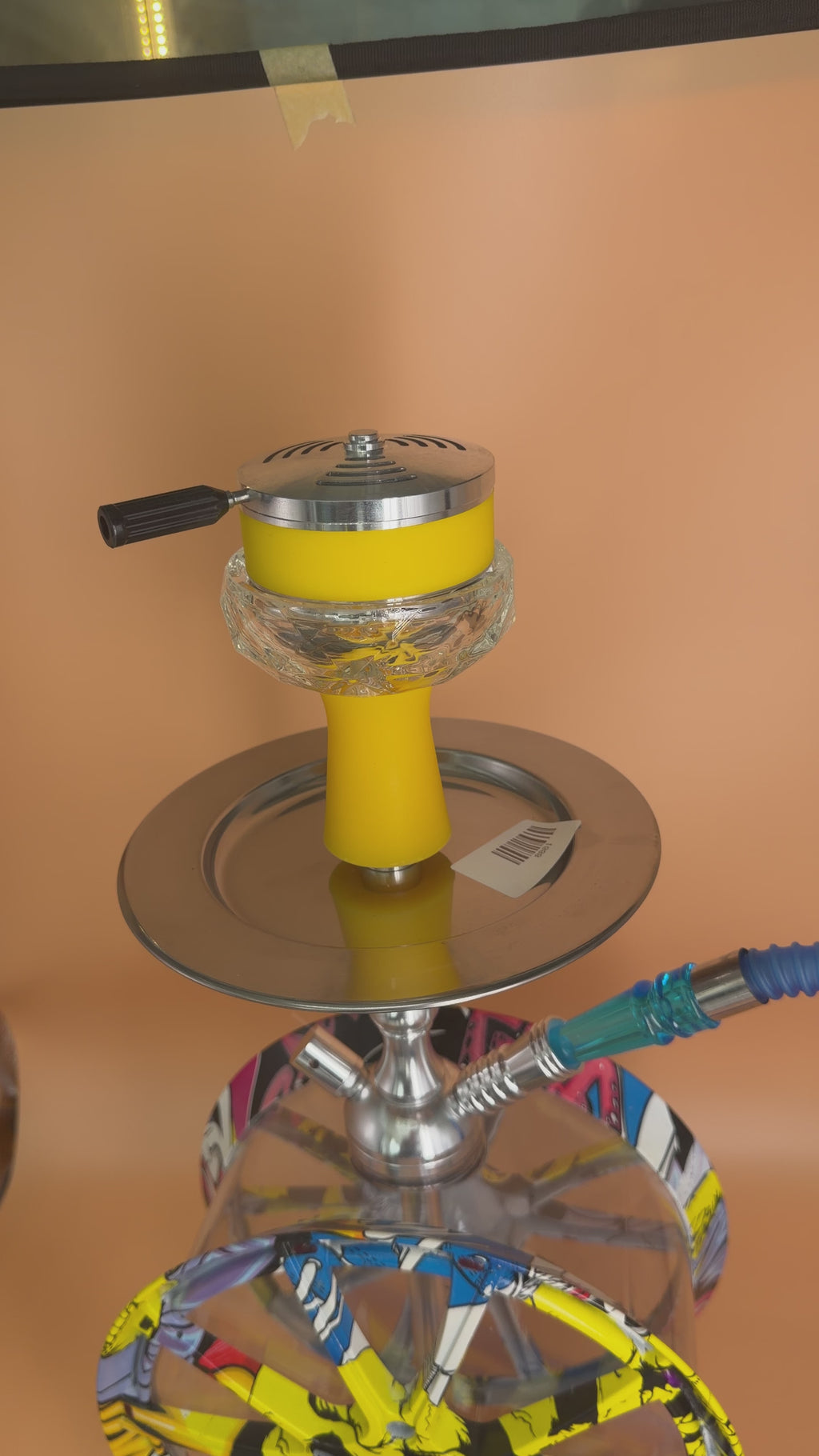 Yellow Car Wheel Shisha Pot